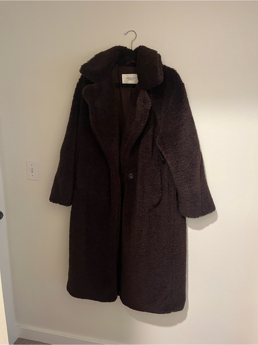 American Eagle Chocolate Brown Teddy Jacket